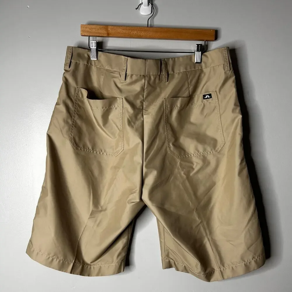 J. Lindeberg Performance‎ Golf Shorts Men's 36 Khaki Tan Regular Fit Casual